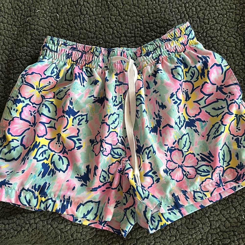 Chubbies Pink Athletic Shorts with Floral Pattern and Elastic Waistband - Picture 4 of 6